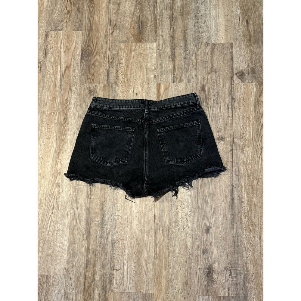 Zara Womens Black Denim Shorts Size 10 - Picture 2 of 8